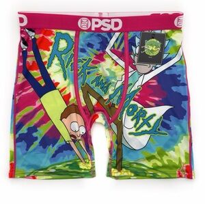 PSD Rick and Morty Boxer Briefs Mens Size XL Underwear Tie Dye Colorful NWT New